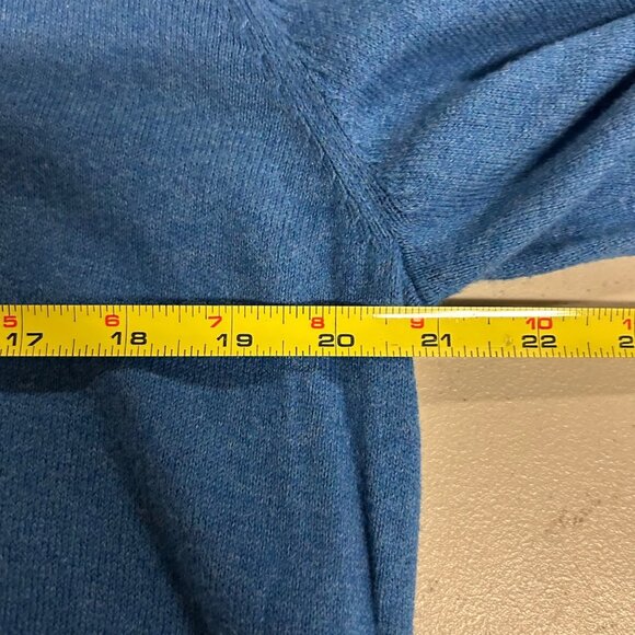 L.L. Bean 1/4 Zip Sweater Mock Neck Cashmere Cotton Blend Size M GUC - Picture 9 of 9